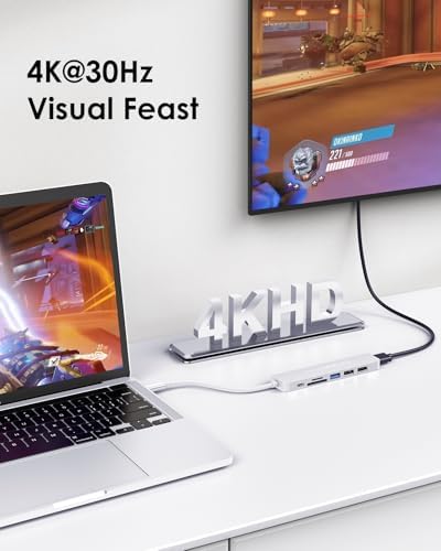 Elevate Your Connectivity with the LENTION USB C Hub: 100 W Fast Charging, 4 K HDMI Output, Dual Card Reader, and Versatile USB 3.0/2.0 Compatibility for Mac Book Pro, Mac Air, Surface, Chromebook, and More – Sleek Space Gray Design for Professionals and Creatives Seeking Enhanced Performance and Productivity