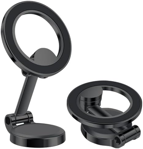 for MagSafe Car Mount, 360° Rotation Phone Holder for Car, Universal Dash Car Mount, All-Metal Magnetic Phone Mount for Car Fit for iPhone 15 14 13 12 Pro Max Plus Mini MagSafe Cases – Enhanced Compatibility and Speed