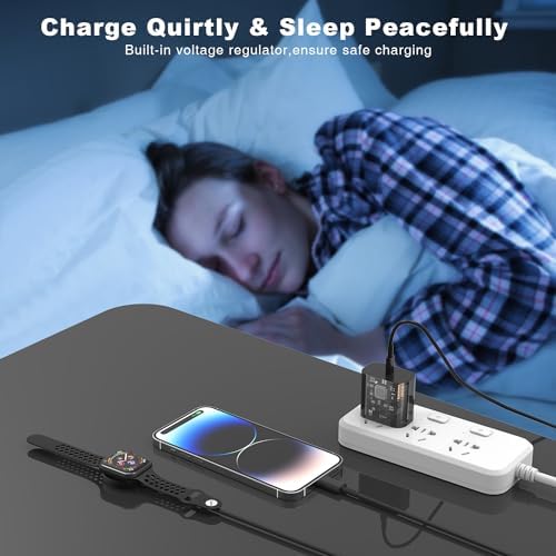 Upgrade Your Charging Efficiency with the 2-in-1 Fast Charger for Apple Devices – 6 FT USB C Cable & 20 W Wall Adapter, Compatible with Apple Watch Series 8/7/6/5/SE and i Phone 14, Sleek Black Design for Ultimate Convenience and Speed