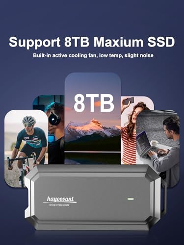 Ultra-Fast 40 Gbps NVMe Enclosure with Cooling Fan – Premium Aluminum Thunderbolt 4 & USB 4 External SSD Case for M.2 2280/2260/2242 Drives – Unmatched Compatibility & Performance for Gaming, Video Editing & More