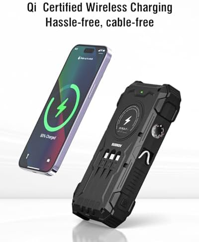 High-Capacity 42800 m Ah Solar Power Bank – Ultimate Outdoor Portable Charger with Wireless Fast Charging & Dual LED Flashlights for i Phone, Samsung, and More – Eco-Friendly Energy Solution Designed for Adventure Seekers
