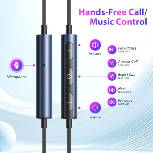 APETOO USB-C Sports Earbuds – Sweatproof Wired Headphones with Anti-Fall Wingtips, Deep Bass Audio, and Hands-Free Calling – Ideal for Active Lifestyles and Compatible with i Phone 16 & Galaxy Devices for Exceptional Comfort and Performance