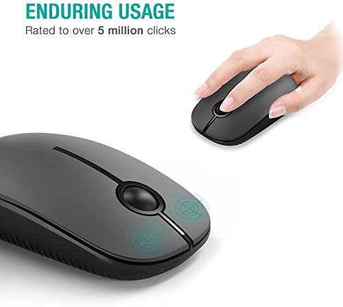 Sleek Vssoplor Wireless Mouse – Ultra-Slim Silent Optical Companion for Laptops & PCs | 2.4 GHz Nano Receiver, Perfect for Quiet Workspaces & Travel | Enhanced Compatibility for Windows, Mac & Linux