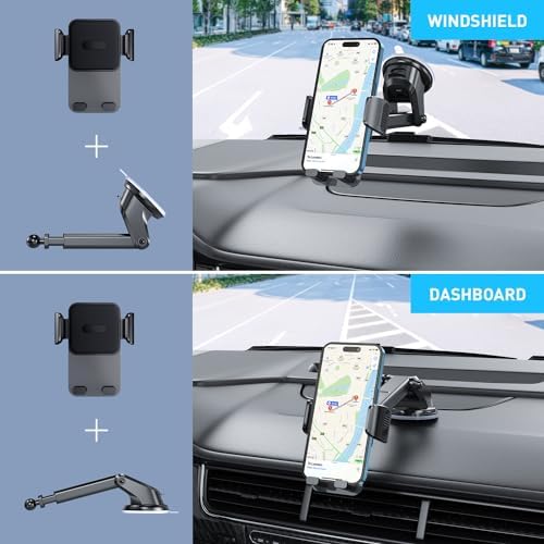 TEKING Advanced Car Phone Holder with Reinforced Metal Hook – Universal Air Vent Mount for i Phone 15/14/13/12 Pro Max & Samsung S24 Ultra – Sleek Translucent Design for Enhanced Aesthetics & Secure Smartphone Fit (120-75 mm) – Effortless Tool-Free Installation & Ultimate Hands-Free Convenience
