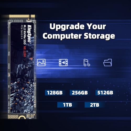 Revitalize Your Computing Experience with King Spec 256 GB M.2 NVMe SSD – Blazing Fast Speeds Up to 2400 MB/s, High-Performance Internal Solid State Drive for Desktops and Laptops, Enhanced 3 D NAND Technology for Reliability and Efficiency