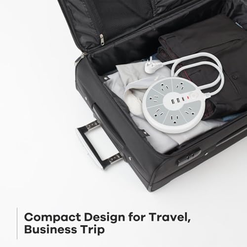 Maximize Your Charging Potential with the Ultra-Slim Cord Power Strip – 6-Outlet Surge Protector Featuring 3 Fast USB Ports for Ultimate Desk and Office Efficiency – Compact Design for Easy Mobility and Enhanced Device Compatibility – Safeguard Your Electronics with Superior Surge Protection