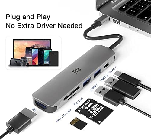 Maximize Your Device Connectivity with Our 7-in-1 USB C Hub to HDMI Adapter – High-Speed Multi-Port Dongle for Mac Book Pro, i Pad Pro, Surface & More – 4 K HDMI Output, 100 W Power Delivery, USB 3.0/2.0, SD/TF Card Readers for Effortless Data Transfer and Enhanced Productivity – Ideal for Professionals & Creatives Seeking Reliable Performance and Seamless Multi-Device Integration