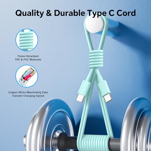 20 W High-Speed Charging Duo: Dual USB-C Charger Blocks with 6 FT Durable Cable for i Phone 16/15 Pro Max, i Pad Pro, Samsung S23 & Android Devices – Stylish Blue Power Solution with Enhanced Safety Features