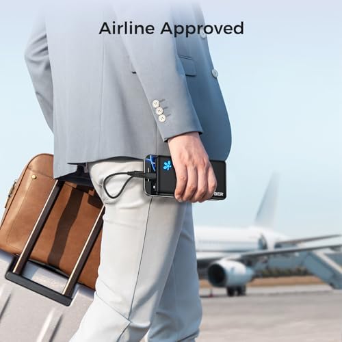 Ultra-Slim 10800 m Ah Portable Charger – Lightweight Power Bank with 15 W Fast Charging for i Phone 16/15/14 & Samsung Galaxy – Essential Travel Companion for On-the-Go Power Solutions – Optimal Device Compatibility and Safety Features