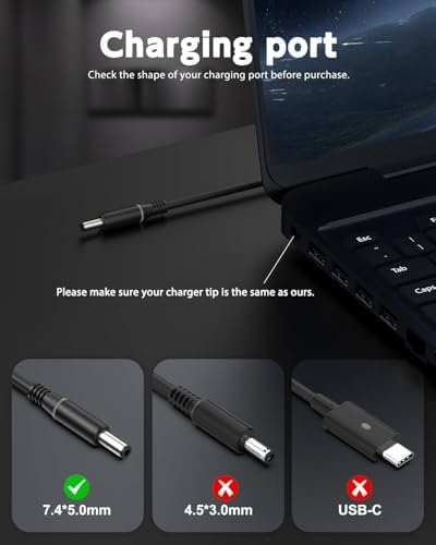 Ultra-Powerful 240 W Dell Laptop Charger – Optimized Fast Charging AC Adapter for G-Series, Alienware, and Precision Models – Unmatched Compatibility for High-Performance Gaming and Professional Laptops – Reliable Power Supply for G3, G5, G7, G15, G16, Alienware M15, M17, X15, X16, and More – Versatile 100-240 V Input with 19.5 V Output – Durable Construction Featuring 7.4 mm Connector – Maximize Energy Efficiency and Performance with This Versatile Universal AC Adapter – Ensure Superior Power Delivery to Dell Inspiron and Alienware Series Laptops – Perfect for Gamers and Professionals Seeking Uninterrupted Performance