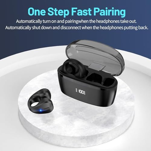 S600 Open Ear Clip Bluetooth Headphones – Ultimate Wireless Outdoor Earbuds for Active Lifestyles with Open-Ear Comfort and Environmental Awareness – Lightweight, Sweat-Resistant Design Perfect for Running, Cycling, and Hiking Adventures