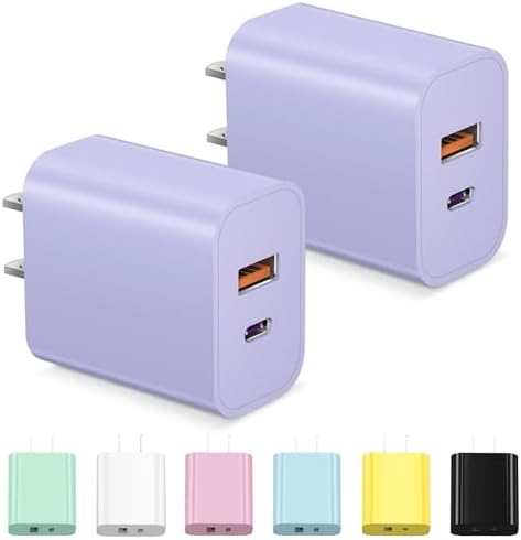 Triple Pack USB C Fast Charging Block – Dual Port PD Power Adapter for i Phone 16 Series, i Pad, Google Pixel, and Samsung Galaxy – Enhanced Efficiency and Versatile Compatibility for Home and Travel Charging Solutions