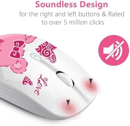 Ultra-Quiet Wireless Mouse with Nano Receiver – Perfect for PC, Laptop & Mac Book | Portable Optical Mice for Effortless Navigation | Ergonomic Design for Comfort & Productivity | Ideal for Mobile Professionals & Students