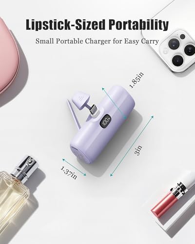 Ultra-Compact 5000 m Ah Mini Power Bank – 20 W Fast Charging Portable Charger for i Phone & Android – Lightweight Travel Essential with PD Compatibility & Smart Protection – Perfect for Short Trips, Camping, and Everyday Use
