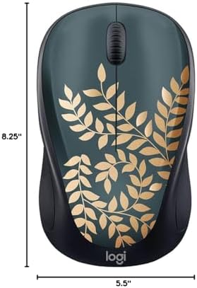 Transform Your Workspace with the Logitech Design Collection Golden Garden Limited Edition Wireless Compact Mouse – A Unique Blend of Artistry and Ergonomics for Effortless Navigation and Style!