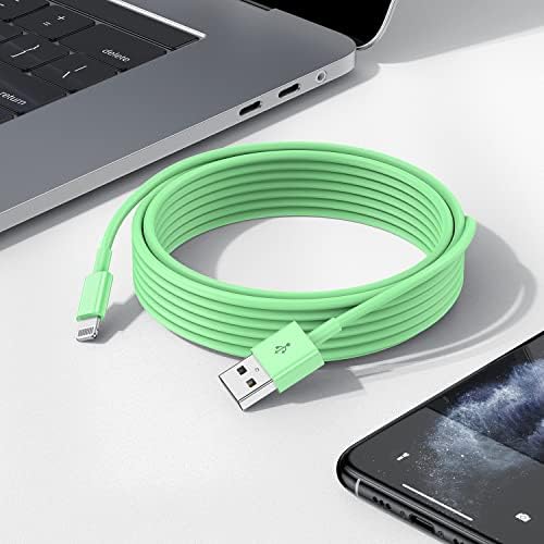 Upgrade Your Charging Game with 3-Pack 10 Ft MFi Certified i Phone Charger Cables – High-Speed USB to Lightning Power Cords for i Phone 14, 13, 12, 11 Pro Max, Mini & More – Durable, Flexible & Stylish Blue Design for Ultimate Convenience and Longevity