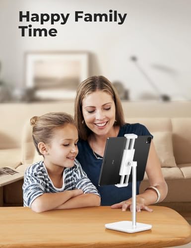 Tounee 360-Degree Ergonomic Tablet Stand – Ultimate Adjustable Desk Holder for i Pad Pro 12.9, Surface Pro & All 4.7-15.6″ Devices – Sturdy Clamp Design in Sleek Black for Enhanced Comfort and Productivity