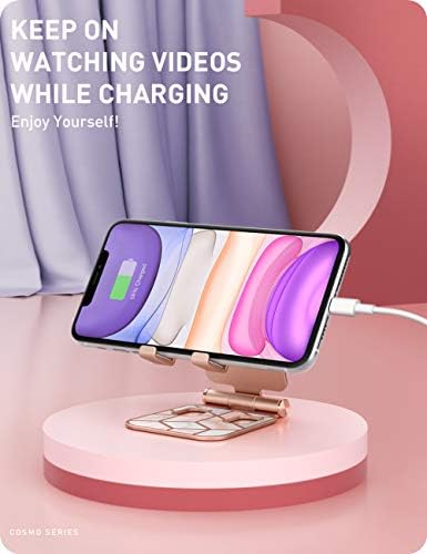 i-Blason Cell Phone Stand for Desk, Cell Phone Holder, Fits All Smart Phones, iPhone 16 15 14 13 Pro Max, Foldable Phone Stand Holder, Marble – Enhanced Compatibility and Speed