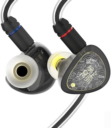 Yongse TANGZU Wan’er II S.G 2 nd Gen Audiophile Gaming Earphones – Premium 10 mm Dynamic Drivers for Deep Bass & Crisp Treble, Durable Detachable Silver-Plated Cable for Longevity, Ergonomic Fit for Gamers & Musicians, 4.4 mm Connector – Ultimate Comfort & Superior Sound Clarity for an Immersive Experience