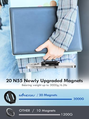Revolutionize Your Smartphone Handling with the Mindsky Aluminum Alloy Mag Safe Phone Ring Holder – Ultimate Grip for i Phone 16 Pro Max/15/14/13/12 & Android Devices, Lightweight with Secure Finger Strap, Stylish Durability for Everyday Use and Enhanced Safety