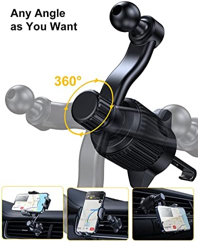 Universal Car Vent Phone Mount – Effortless Hands-Free Smartphone Holder for All Devices | Secure Clip Design Ensures Stability While Keeping Air Vents Clear | Quick Installation & Sleek Look for i Phone, Samsung, and More | Elevate Your Driving Experience with Safe Navigation and Comfort