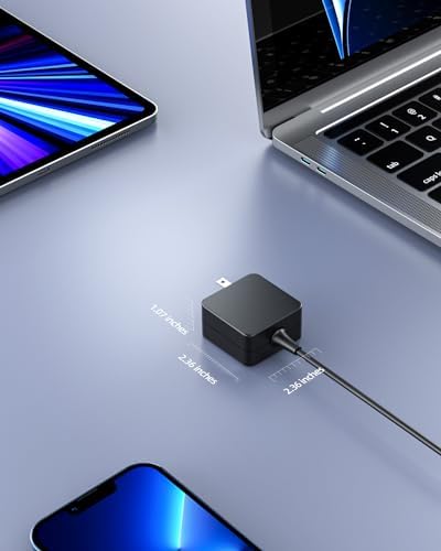 High-Performance 45 W USB-C Fast Charger for Asus Chromebook – UL Certified Safety Standards, 7.5 Ft Extended Cable, Enhanced Compatibility & Reliable Speed with 24/7 Support