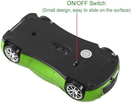 Sleek Yellow Wireless Car Mouse – Cool Sports Car Design for Enhanced Precision with 1600 DPI Optical Technology | Lightweight & Portable USB Receiver Mouse for Laptops, PCs, and Travel | Perfect Gift for Tech Lovers and Professionals