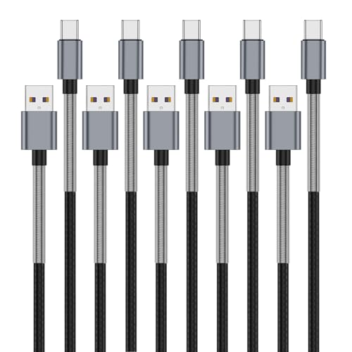 Cyven Premium 10 ft USB C Fast Charging Cable – 3-Pack High-Speed Type C Charger for Android Devices, Compatible with Samsung Galaxy S10, S9, S8 Plus – Enhanced Durability and Flexibility for Everyday Use