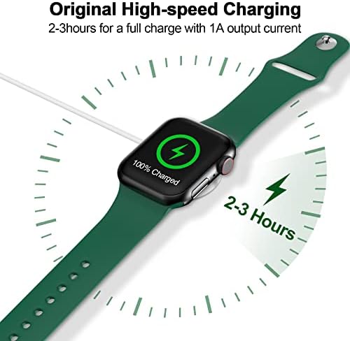 Magnetic Fast Charging Cable for Apple Watch – Portable 1.6 FT Wireless Charger Compatible with All i Watch Series Ultra/10/9/8/7/6/SE/SE2/5/4/3 – Quick Connection & Enhanced Durability for Effortless Charging