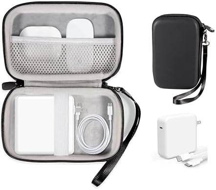 Premium Rose Gold Organizer Case for Sunveza 118 W USB-C Fast Charger – Sleek and Durable Semi-Hard Zippered Storage for Mac Book Pro and Apple Accessories – Shockproof, Water-Resistant Protection with Detachable Wristband – Ideal Travel Companion for Everyday Use – Compatible with Mag Safe and Type-C Hubs – Perfect for Your Essential Gadgets – Lightweight Design for Effortless Portability – Your Ultimate Solution for Charging Accessories – Guaranteed Quality with 100% Refund Promise – Transform Your Tech Organization and Protection Experience Today!