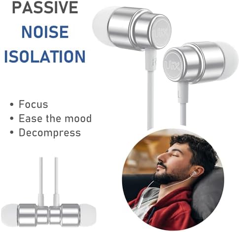 Uli X Rider Premium Wired Earbuds with Microphone – Superior Noise-Isolating In-Ear Headphones for i Phone & Samsung – Tailored Comfort for Small Ears – Ideal for Students, Professionals, & Kids – Tangle-Free Audio Cable for Seamless Use – Enhanced Sound Quality with 5-Year Warranty – Lightweight & Durable Design for All-Day Listening – Perfect for Music Lovers & Active Lifestyles