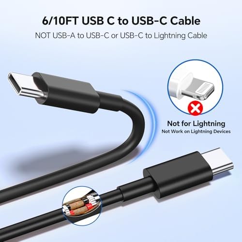 Lightning-Fast 20 W USB-C Wall Charger & 10 FT Cable for i Phone 15/16/Plus/Pro Max – Sleek Pink-Blue Power Adapter for Ultimate Charging Performance and Versatile Use