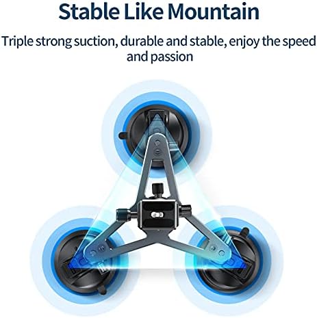 TELESIN Electric Magsafe Car Mount Vacuum Magnetic Car Phone Holder 105N 360° Reinforced Adjustable Swivel Lock, Suction Cup Phone Mount for Your Car/Gym/Mirror/iPhone & Android – Enhanced Compatibility and Speed