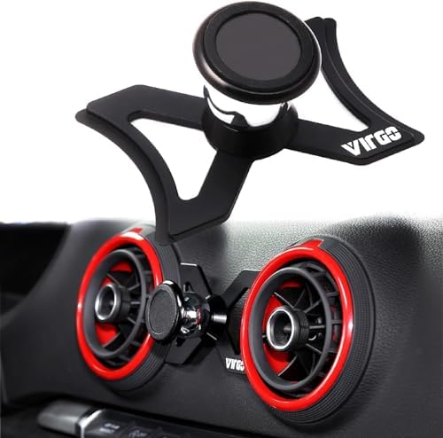Magnetic Phone Holder for Audi A3/S3/RS3 (2014-2020) – Premium 360-Degree Rotating Air Vent Mount with Robust Magnetic Grip – Stylish Black Metal Design for Enhanced Safety and Functionality