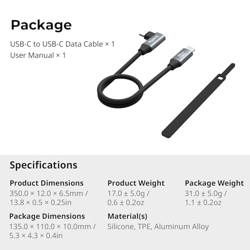 Experience Unmatched Speed and Convenience with SMALLRIG 90-Degree USB C to USB C Coiled Data Cable – 20 Gbps Data Transfer & PD 100 W Fast Charging, Perfect for i Phones, Laptops, and Cameras – Tidy Workspace Solution for High-Performance Connectivity