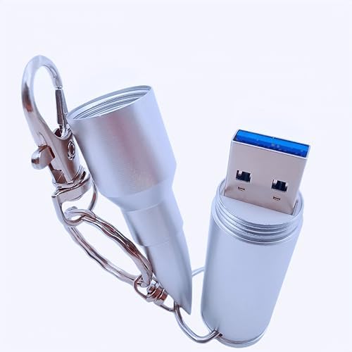 Sleek 64 GB Metal Bullet USB 3.0 Flash Drive – High-Speed Data Storage with Keychain for Ultimate Portability and Compatibility with PC & Mac