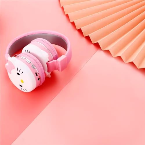 Hello Kitty Pink Kids Bluetooth Headphones – Safe Over-Ear Noise-Canceling Design with Built-In Microphone for Young Explorers – Stylish Wireless Audio for Music, Gaming, and Learning