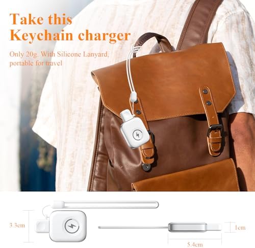 Magnetic Quick Charge Portable Charger for Apple Watch – Lightweight USB Cable Compatible with Ultra 2/1, Series 10-1 & SE – Effortless Travel Solution for Fast Smartwatch Power with Secure Cordless Design
