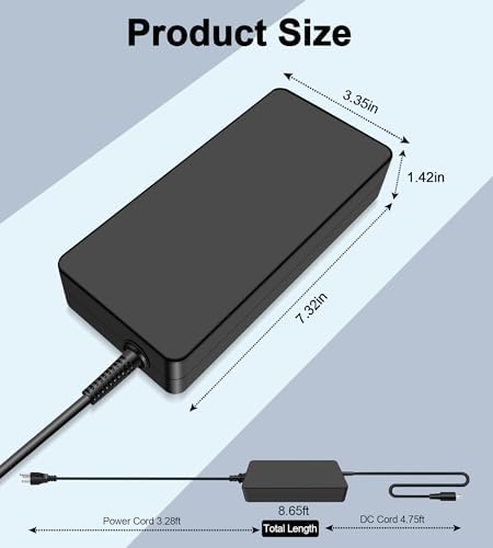 Ultra-Fast 180 W MSI Laptop Charger – Essential Power Adapter for GF, GS, GE & GL Series – Compact Design for On-the-Go Gaming – Enhanced Compatibility & Safety Features for Uninterrupted Performance