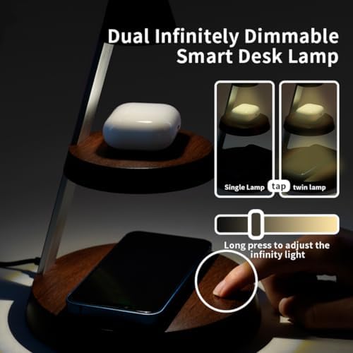 Elevate Your Charging Experience with the Marble Style Magnetic Wireless Charger 3 in 1 Tower – Sleek Night Light Charger for Cellphones, Wireless Earbuds, and Apple Watch with High-Power Output and Space-Saving Design – Perfect for Home or Office Use