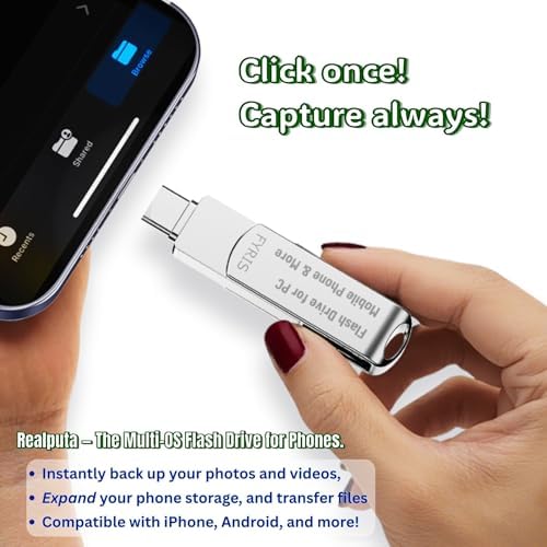FYRIS 3-in-1 i Phone Flash Drive – 256 GB MFi Certified External Storage for Photos and Videos | USB, Type-C, Lightning Compatibility | Sleek Skull Design for i Pads, Galaxy Phones, Macs, and PCs | High-Speed Data Transfer for Effortless File Management
