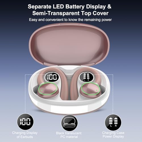 Ultimate Wireless Earbuds with Bluetooth 5.3 – Sport-Ready Headphones Featuring Advanced ENC Noise Cancellation, 48-Hour Battery Life, Secure Fit Earhooks, Deep Bass Sound, and IP7 Waterproofing for Peak Performance – Sleek Black Design for Active Users