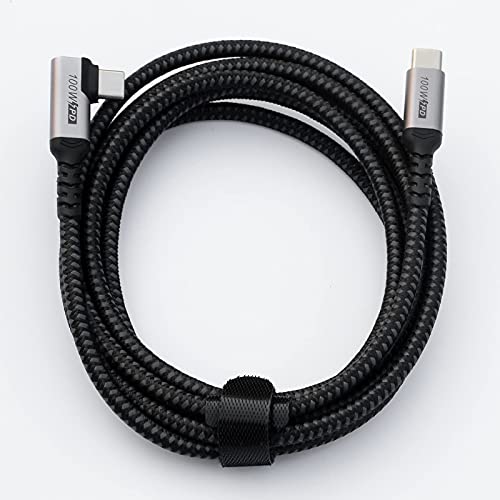 Right Angle Short USB 4 Cable Duo [1.5 FT] – 240 W Fast Charging & 40 Gbps Data Transfer with 8 K Video Support for i Phone 16, Mac Book & Galaxy S23 – Ideal for Compact Spaces and Enhanced Connectivity