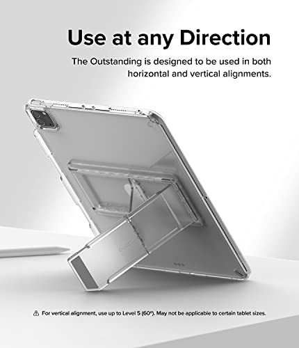 Elevate Your Tablet Experience with the Ringke Universal Adjustable Kickstand – Lightweight, Multi-Angle Holder for i Pad, Android Tablets, and E-Readers – Clear Mist Finish with Anti-Skid Silicone Pad for Secure Grip and Stylish Portability – Perfect for Streaming, Video Chats, and On-the-Go Use