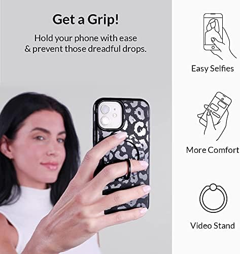 Transform Your i Phone 16, 15, 14, 13, 12 with VELVET CAVIAR’s Amethyst Purple Leopard Mag Safe-Compatible Grip – Stylish Magnetic Ring Holder & Adjustable Stand for Effortless Hands-Free Viewing, Secure Texting, and Enhanced Usability – Elevate Your Mobile Experience with Durable, Lightweight, and Customizable Accessory