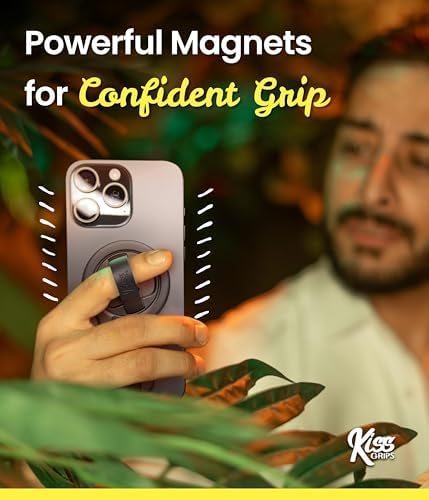 Mag Safe 360° Spin Tripod Phone Grip – Ultra-Thin Magnetic Kickstand for Effortless Wireless Charging and Dynamic Selfie Support – Versatile Loop Design for Stability and On-the-Go Convenience