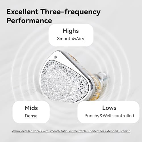 STA-K Elite Dual Driver In-Ear Monitors – Premium Wired Earbuds for Musicians and Audiophiles with Customizable Detachable Cable, Exceptional High Fidelity Sound Clarity, Ergonomic Comfort Design for Extended Use, Sleek Silver Aesthetic, Optimal Sound Isolation for Studio and Live Performance