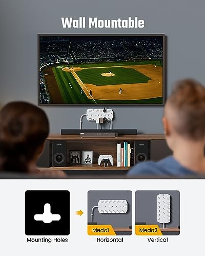 Maximize Your Power Efficiency with SUPERDANNY 18-Outlet Surge Protector Power Strip – 4 USB Charging Ports, 1875 W/15 A, 2100 J Surge Protection, 6.5 FT Heavy-Duty Flat Plug Extension Cord for Home, Office, Gaming, and Dorm Use – Versatile Wall Mount Design for Unmatched Convenience and Safety