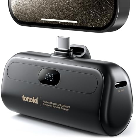 Compact 5000 m Ah Portable Charger for i Phone 15/16 and USB-C Devices – Fast Charging Mini Power Bank in Sleek White – Lightweight On-the-Go Power Bank for Busy Lifestyles – Perfect for Travelers and Professionals