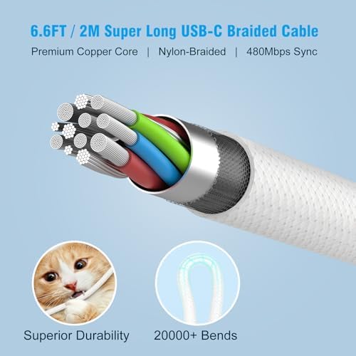 High-Performance 100 W USB-C Charger for Mac Book Pro & Air | Compact, Efficient Power Adapter with 6.6 FT Braided Cable | Compatible with M1, M2, M3, M4 Models | Original Quality Enhances Battery Longevity | Advanced Safety Features & 12-Month Assurance | Rapid Charging for All USB-C Devices